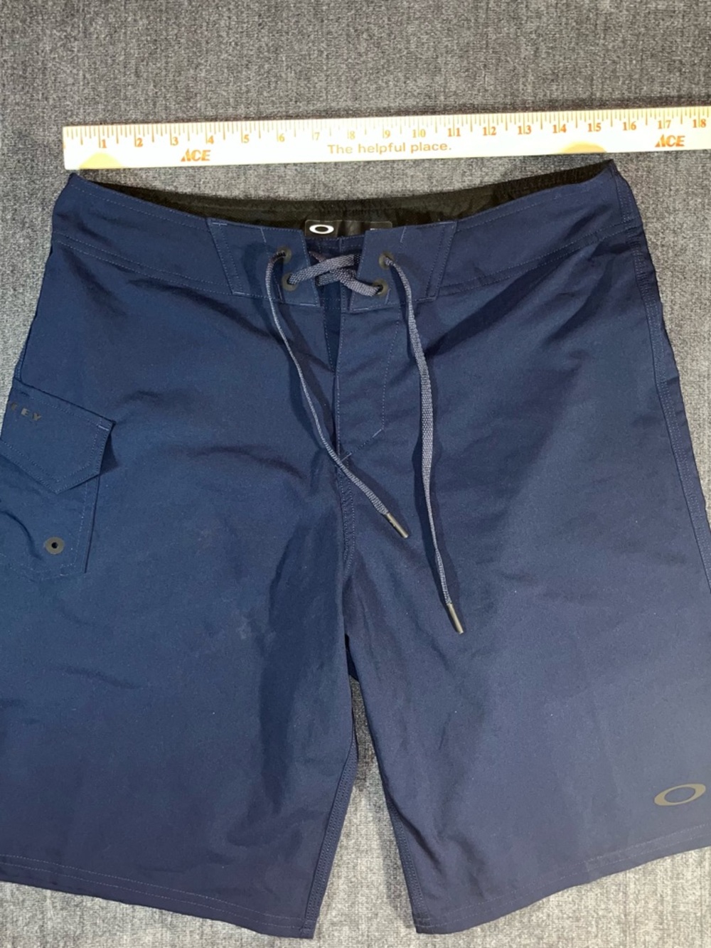 Oakley Mens Surf Swim Board Trunks Shorts Size 31 Blue Stretch Regular Fit - Picture 8 of 10